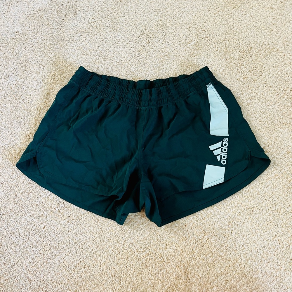 Adidas Aeroready Women's M Dark Green/Aqua Athletic Short Performance Gy…